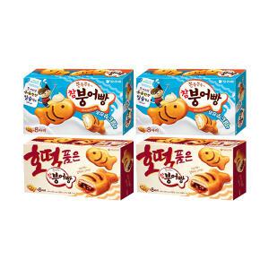 오리온 참붕어빵 우유슈크림맛 8입, 2개 + 호떡 품은 참붕어빵 8입, 2개