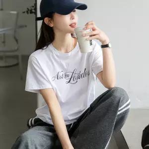 [시크폭스] 런드너 코튼 레터링 티셔츠_62TS2530