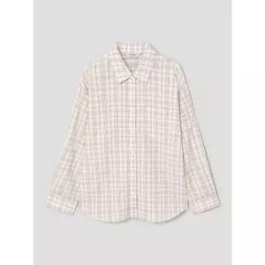 [에잇세컨즈] 서커 체크 긴소매 오버핏 셔츠  라이트 핑크 (356464CM2Y)