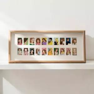 이지심플 오크색 증명사진 성장 액자 20칸