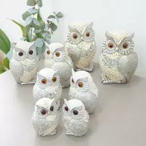 541 실버 무늬 부엉이 2P 세트 (4size) 대 주방 용품장식품 풍수선물 입구 집들이 인형 소품 카페 거실 침