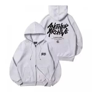 매장정품 어나더 아카이브 ANOTHER ARCHIVE 2WAY 그래피티 후드 집업_화이트메란지 OUT9520014 227204