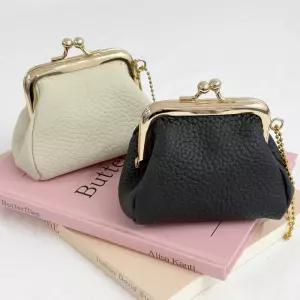 프리미엄 소가죽 동전지갑 일본여행 가마구치 파우치 2컬러