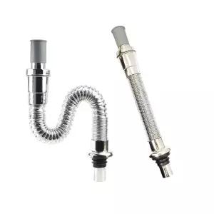 세면대 부속 배수구 주름관 고무트랩 세면대 부속 배수 구 주름관 트랩 막힘 하단 부품 뚫는기구 물 해결