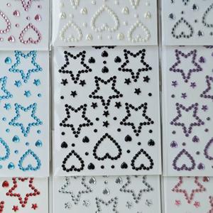 사랑 오각형 스티커  얼굴 라인스톤 액세서리  다이아몬드 메이크업 m