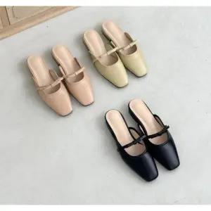 [라운슈][라운슈] 스퀘어토 리본 뮬 미들힐 2cm (49042592)