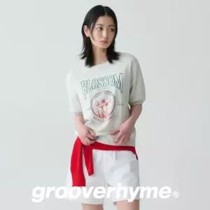 그루브라임 [백화점동일] 26SS 플로럴 퍼프 반팔티셔츠 3종