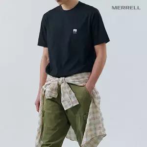 [택가 69,000원] 머렐 남성 블랙 라운드 반팔 티셔츠 D4ST203MBLK