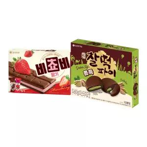 비쵸비 딸기 125g x1+찰떡파이 두바이st 300g x1