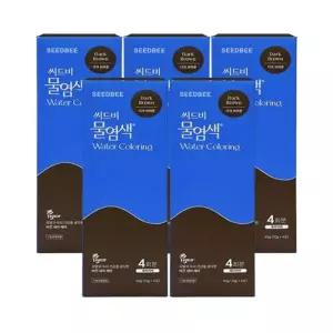 씨드비 프리미엄 물염색 시즌2 새치 커버 염색약 다크 브라운 20회분(염색도구 미포함