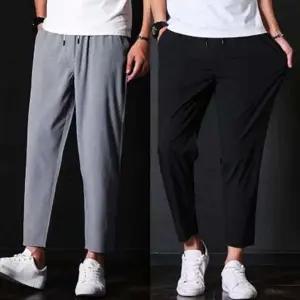 크롭팬츠 9부바지 허리밴딩 쿨링팬츠 남성슬랙스 (HSJ-WFFPQA5)