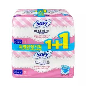 쏘피 바디피트 볼록맞춤 대형 생리대-D 19+19개입 생리대 쏘피바디피트 소피