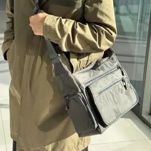남성 캐주얼 메신저백 숄더 크로스백 데일리 멀티포켓 숄더백 크로스 다용도 생활방수 메신저 가방 옆으로