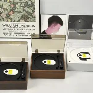 왓플러스 WhatPlus C300 올인원 레트로 블루투스 플레이어 CD 오디오 앨범 가정