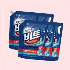비트 액체세제 딥클린 2L 리필 x 6개 세탁세제 Power 일반용x6개 4616132