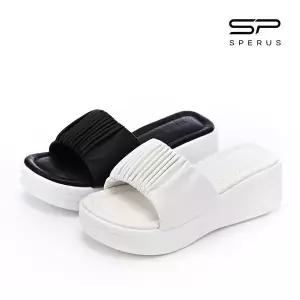 [하프클럽/]다리가 길어보이고 편안한 국산 통굽 슬리퍼 웨이브쿠션슬리퍼