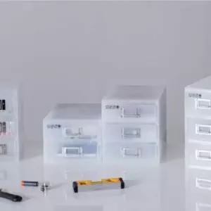 아이박스 중형 3단 스모그 책상수납정리함 정리수납함