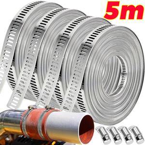 스테인리스 스틸 호스 클램프, 패스너 버클, 조절 가능한 파이프 배관 튜브 연료 라인, 금속 스트래핑 커넥