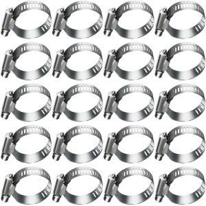 10-30pcs 호스 클램프 스테인레스 스틸 조정 가능한 웜 기어 Pip 튜브 도구 물 파이프 배관 연료 라인 인터