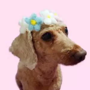 고양이케이프 강아지 고양이 반려동물 목걸이 용품 꽃 S