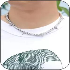 스파이크가 달린 스 아웃 힙합 테니스 체인 목걸이 팬서 초커스 주얼리 선물 코스프레와 파티를 위한