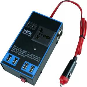 차량 인버터 12V 24V 110V 220V 1500W 다기능 트럭 홈 콘센트 전원 변환기