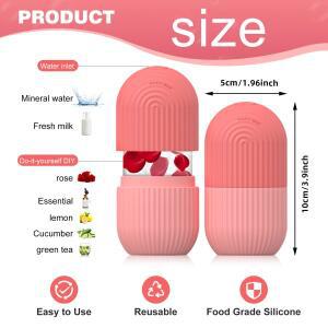 미용 및 피부 관리용 실리콘 얼굴 큐브 몰드 1개 롤러