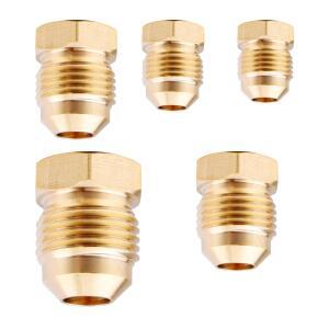 1PC 황동 플레어 플러그 튜브 피팅 SAE 육각 파이프 45도