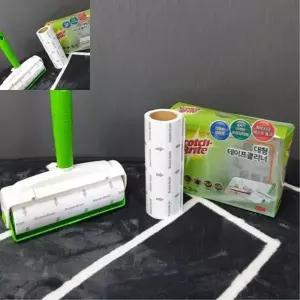 ( )3M 스카치 대형 테이프 클리너 세트 머리카락청소 롤클리너 돌돌이리필 롤러테이프