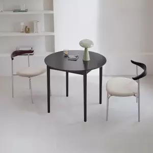 하이디 모노 멜로우 원형 800 2인 원목 식탁세트