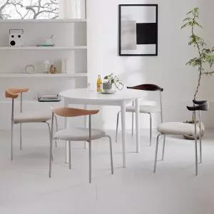 하이디 모노 멜로우 원형 1200 4인 원목 식탁세트