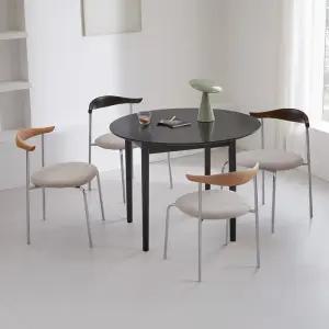 하이디 모노 멜로우 원형 1000 4인 원목 식탁세트