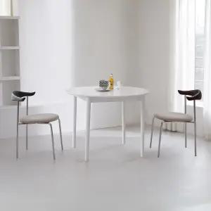 하이디 모노 멜로우 원형 1000 2인 원목 식탁세트