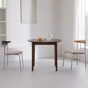 하이디 네이처 멜로우 원형 800 2인 원목 식탁세트