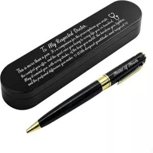 ABNTY 의사 환자로부터 받은 선물 감성적인 감사의 기념품 금속 케이스가 있는 맞춤형 각인 볼펜