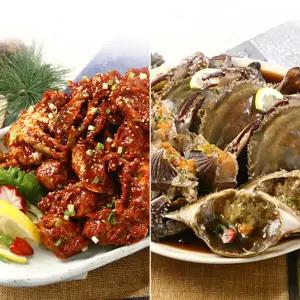 [똘똘한쇼] 전통가마솥간장게장 650g 2팩 + 전통 양념게장 300g 2팩