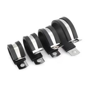 5pcs R 형 고무 벨트 클램프 304 스테인레스 스틸 충격 흡수 파이프 내구성 씰링 고정 클립