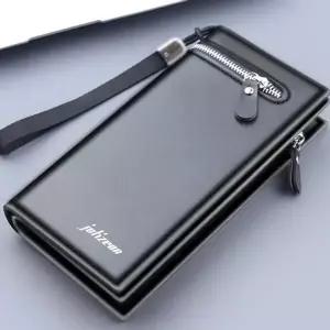 지갑 가죽 남성 롱 카드 지퍼 롱지갑 남자-WFNSAUX