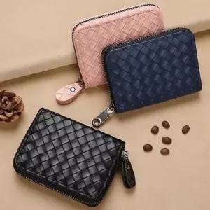 11칸 지퍼 반지갑 격자 지폐 월렛 여행용 카드지갑 명함지갑-WFNSDHL