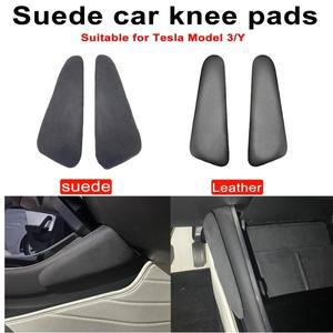 테슬라 모델 3 Y용 자동차 무릎 패드, 스웨이드 쿠션, 센터 콘솔 베개, 다리 허벅지 지지대, 인테리어 액세