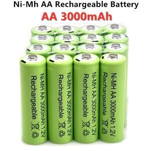 세라구 고용량 1.2V 3000mAh NiMH AA 충전식 배터리 장난감 RC 카메라 플래시용  수명 및  자가 방전 8팩