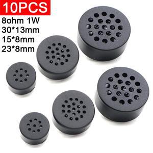 10개 PCB 마운트 미니 스피커 SND1508 2308 3013 8옴 1와트 8Ω 발 간격 10M 지문 잠금 23x8mm DIP 커버 포