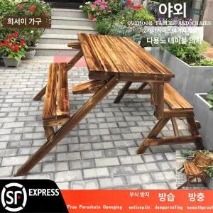 접이식 벤치 테이블 변신 야외용 트랜스포밍 발코니 옥상