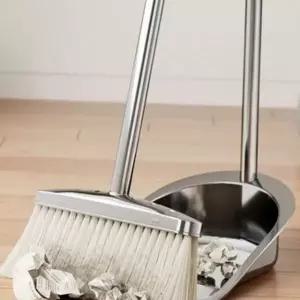 ( )청소용 쓰레받기 다용도 미용실 카페 빗자루 스텐 자립형