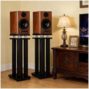 21인치 스피커 스탠드 페어, 서라운드의 바닥 스피커 스탠드, 유니버설 스피커 스탠드, 110파운드, 대형 헤비 듀티 위성/서랍 스탠드 홈 시어터/스튜디오/리빙 룸(블랙, 21인치)