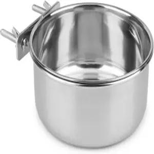 애완용 하이페티 스테인리스 스틸 사료 물그릇 새장 케이지 협동 개 고양이 앵무새 새 토끼 애완동물 (소형