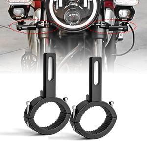 바이크 오토바이 헤드라이트 스포트라이트 마운트 브래킷 램프  거치대 조절 가능  포크 클램프 20mm-60mm