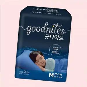 굿나이트 팬티 속옷 언더웨어형 키즈 어린이 기저귀 남아용 중형(M) 20매 4547474