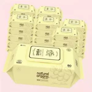 네츄럴오가닉 아기물티슈 시어버터(베이직 기본) 엠보싱 스마트캡형80매 30팩 4312077