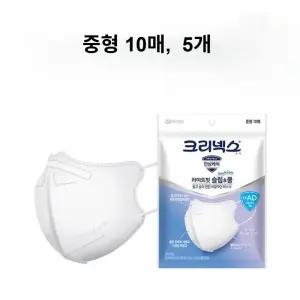 크리넥스 KFAD 라이트핏 슬림쿨 마스크 중형 (10P,5개)